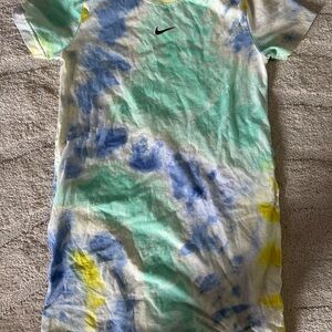 Nike Kids Short Sleeve Tie-Dye Tee - Blue, Green, Yellow